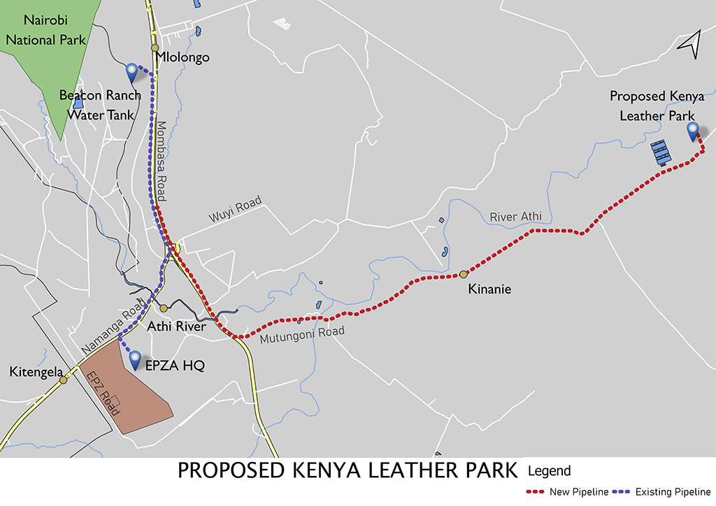 Feasibility study, Design and Construction Supervision of Proposed water  supply pipeline, internal distribution network, water storage reservoir and  Sewerage System for Kenya Leather Park – Kinanie, Machakos County. – Kiri  Consult